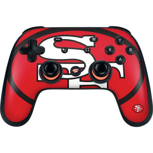 NFL San Francisco 49ers Retro Logo Google Stadia Controller Skin
